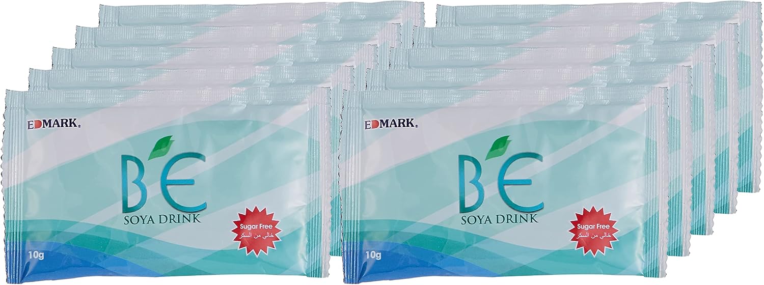 EDMARK Bio-Elixir Nutritional Soya Drink, Strawberry Flavor, 10 Sachets (10 g Each)