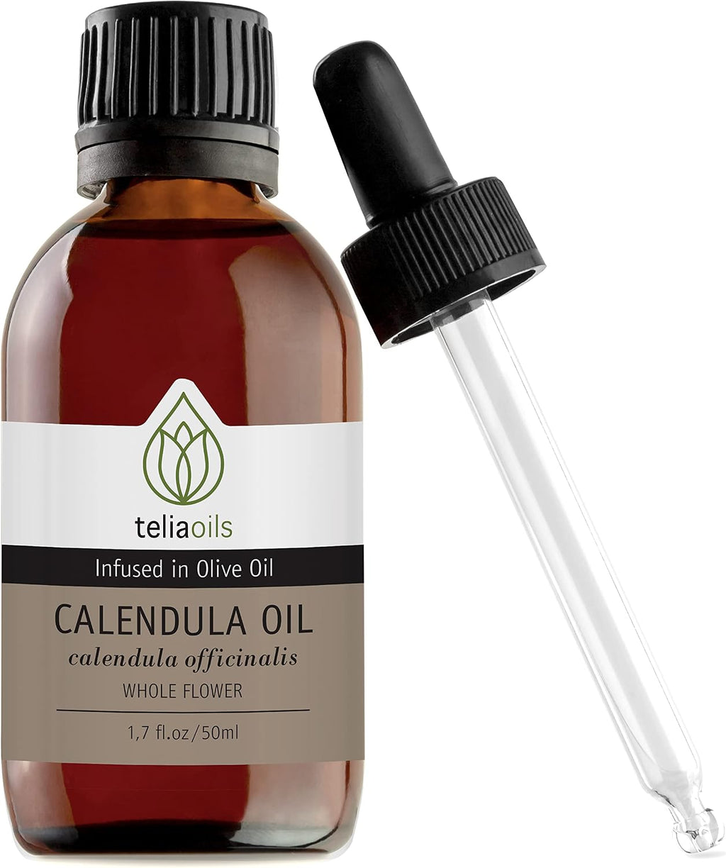 Calendula (Marigold/Calendula Officinalis) Infused Oil Extract (Macerated Oil), 1.7 Fl Oz - 50 Ml a Powerful Skin oil- Gentle and Soothing for the Skin