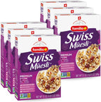 Familia Swiss Muesli Cereal, Premium Recipe with Spelt Flakes, Krispies, Fruit and Nuts, 0g Added Sugar, 21 Ounce (Pack of 6)