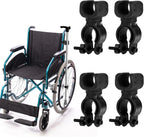4Pcs Cane Holder for Walker, Walking Stick Holders Cane Universal Accessories Strong Crutches Stick Bracket for Senior for Drive Rollator Wheelchair Mobility Scooter