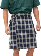 Mens Utility Kilt Pin Scottish Tartan Apparel Black & Irish Hybrid Royal Stewart Pockets Kilts