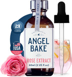 Pure Bulgarian Rose Extract for Baking & Mixology - 100 Servings Culinary Grade Rose Essence and Flavoring - Kosher, Keto Friendly, Vegan, Gluten-Free for Desserts, Beverages & Recipes (2 Oz Extract with Latex-Free Dropper)