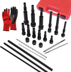 22PCS Universal Glow Plug Removal Tool Kit, Glow Plug Electrodes Removal Tool for M8 & M10, Drilling Tapping Extractor Small Engine Repair Automotive Puller Extraction Sets