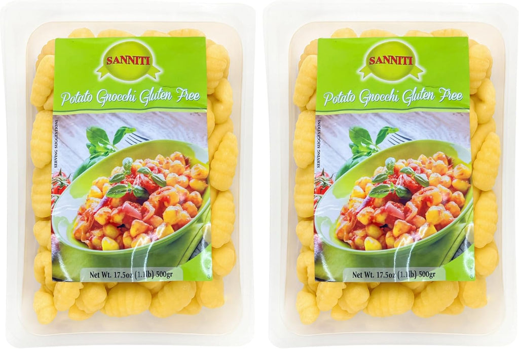 Sanniti Gluten Free Italian Pasta (Pack of 2) (Potato Gnocchi, 17.5 oz)