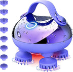Scalp Massager Electric, Portable Scalp Massager Tool, Waterproof Head Massage Stress Relax, Hair Massagers with 3 Speed Modes & 8 Massage Claws