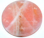 HQRP 4" Natural Rose Quartz Egg/Sphere Crystal Mineral Stand Polished Pink Gemstone Plate w/Star of David Decoration