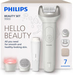 Philips Beauty Set - All-in-One Set for Body and Face, Cordless Wet and Dry Use, for Hair Removal, Body and Skincare, Epilator with 7 Accessories, Model BRE738/00
