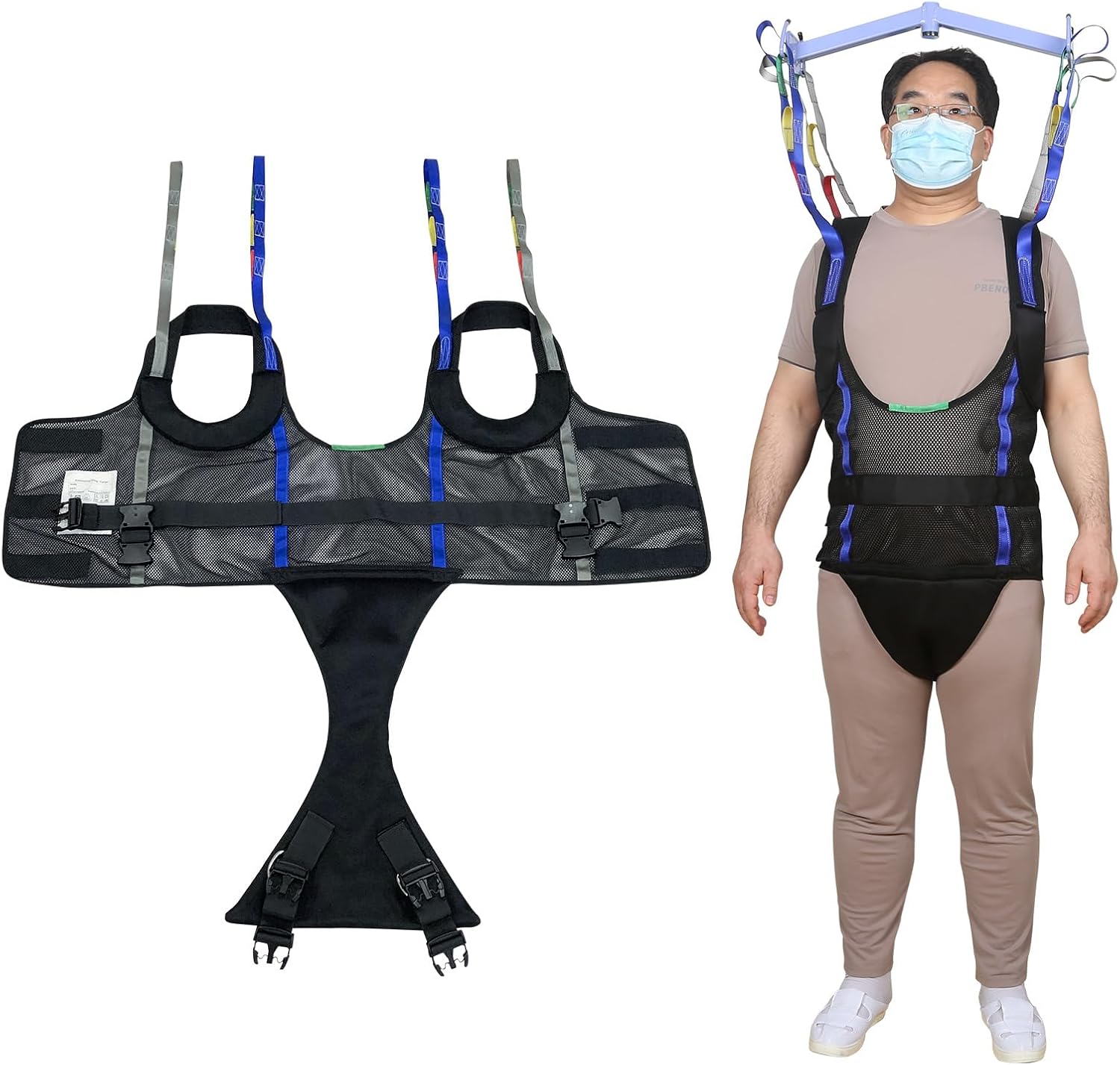 Patient Walking Sling for Standing Exercise,Lift Walking Sling Standing Aids for Patient Ambulation Training -Safety Loading Weight 550 Lbs (Medium (Pack of 1))