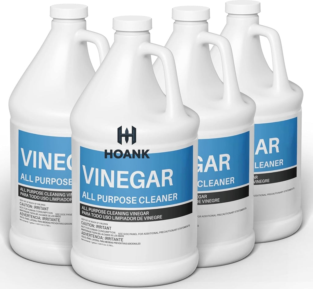 (4 Gallons) - Distilled White Cleaning Vinegar 6% Acidity - Multi-Purpose Household Surface Cleaner, Safe for Laundry - Ready to Use - (1 Gallon Per Jug)