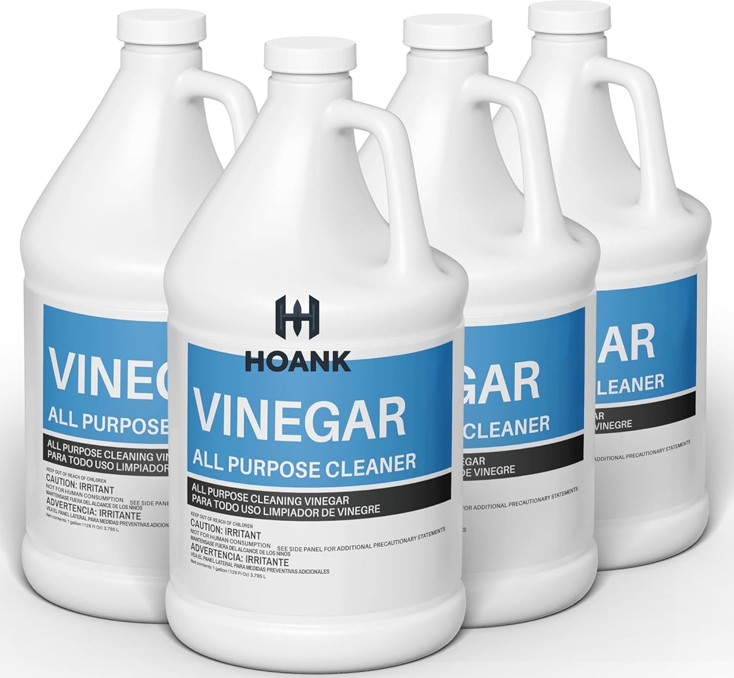 (4 Gallons) - Distilled White Cleaning Vinegar 6% Acidity - Multi-Purpose Household Surface Cleaner, Safe for Laundry - Ready to Use - (1 Gallon Per Jug)