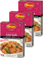 Shan Achar Gosht Recipe and Seasoning Mix 1.76 oz (50g) - Spice Powder for Meat in Pickle Condiments - Suitable for Vegetarians - Airtight Bag in a Box (Pack of 3)