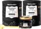 Better Alt Pure Himalayan Shilajit Resin Pack of 2 High Potency Gold Grade 150 Servings for Energy Boost & Immune Support, 85+ Trace Minerals, 75%+ Fulvic Acid, with Lab Test Report,400 mg