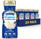 PediaSure Protein, Protein Shake for Kids, 14g Protein, 27 Vitamins & Minerals, Vanilla, 8-fl-oz Bottle, Pack of 24