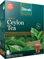 Dilmah Premium Ceylon Black Tea - 100 Tea Bags (Single Pack)-Strong, Robust, and Aromatic for everyday drinking-Unblended Single origin teas packed at the source.