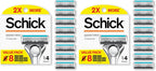 Schick Quattro Titanium Razor Refills,| Schick Razor Blades Refills,Razor-Blades for Men,Shaving Blades for Men,Quattro-Razor Refill,4 Blade-Razor Heads,(Pack of 16)