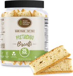 DIJAS Natural Foods, Individually Wrapped Fat Free Biscotti Cookies, All Natural Preservative Free Ingredients, Delicious Low Calorie Snack (12 oz, Pistachio)
