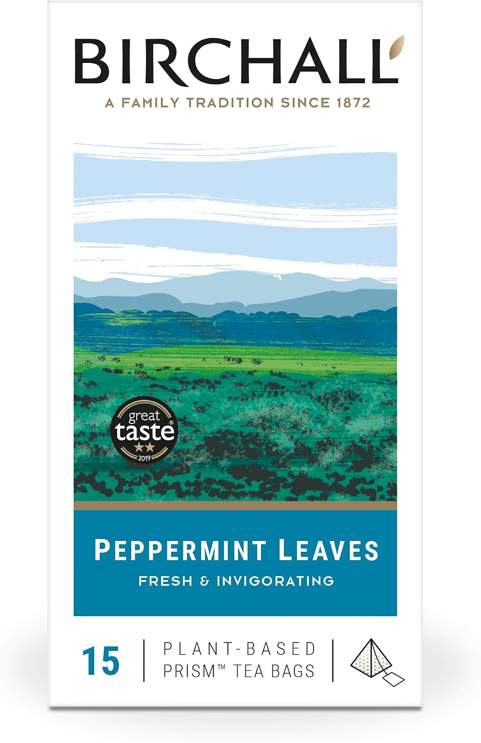 Birchall -Peppermint leaves Prism Tea Bags 15 count