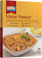 Ashoka Heat & Eat Entrees 1932, Vegetarian Green Peas & Cheese, Gluten-Free Indian Meals, Kosher Certified, All-Natural Matar Paneer, Travel Friendly, Portable, No Preservatives, Pack of 1