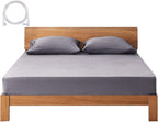 Grounding Sheets Queen Deep Pocket 12% Silver Fiber and 88% Organic Cotton, Fitted Earth Grounded Bed Sheets for Improved Sleep (Deep Grey, Queen - 60"x80"x15")