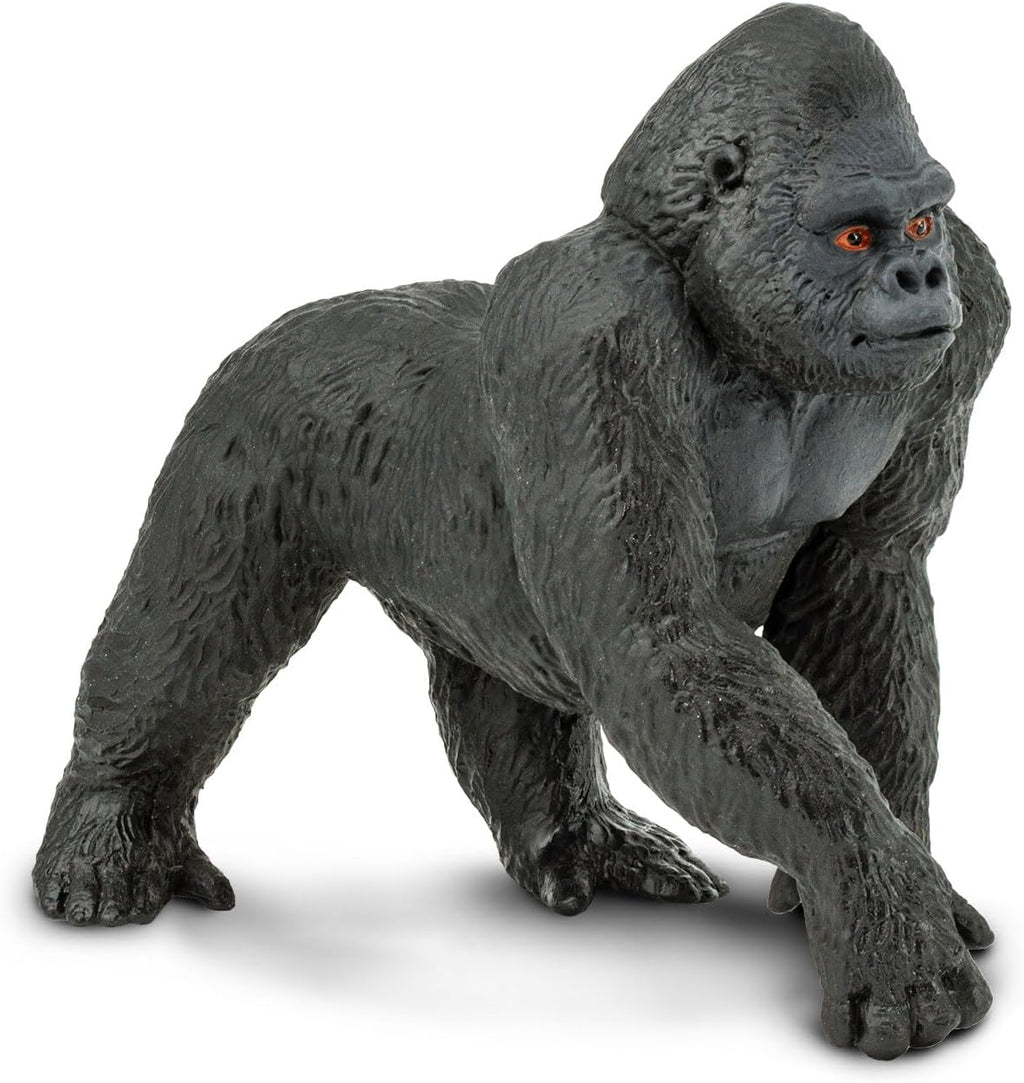 Safari Ltd. Lowland Gorilla Figurine - Lifelike 4.25" Primate Figure - Educational Toy for Boys, Girls, and Kids Ages 3+
