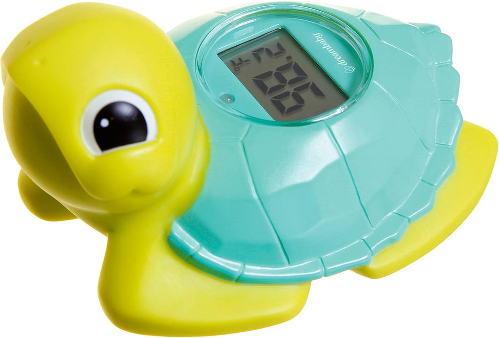 Dreambaby Baby Bath & Room Thermometer - Floating Turtle Toy for Water Temperature Monitoring - Turtle Temperature Monitoring for Newborns, Infants, and Toddlers with Fahrenheit Display
