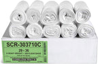 Aluf Plastics 20-30 Gallon Trash Bags - (Commercial 500 Pack) - Source Reduction Series Value High Density 10 Micron Gauge (equiv) - Intended for Home, Office, Bathroom, Paper, Styrofoam,Clear