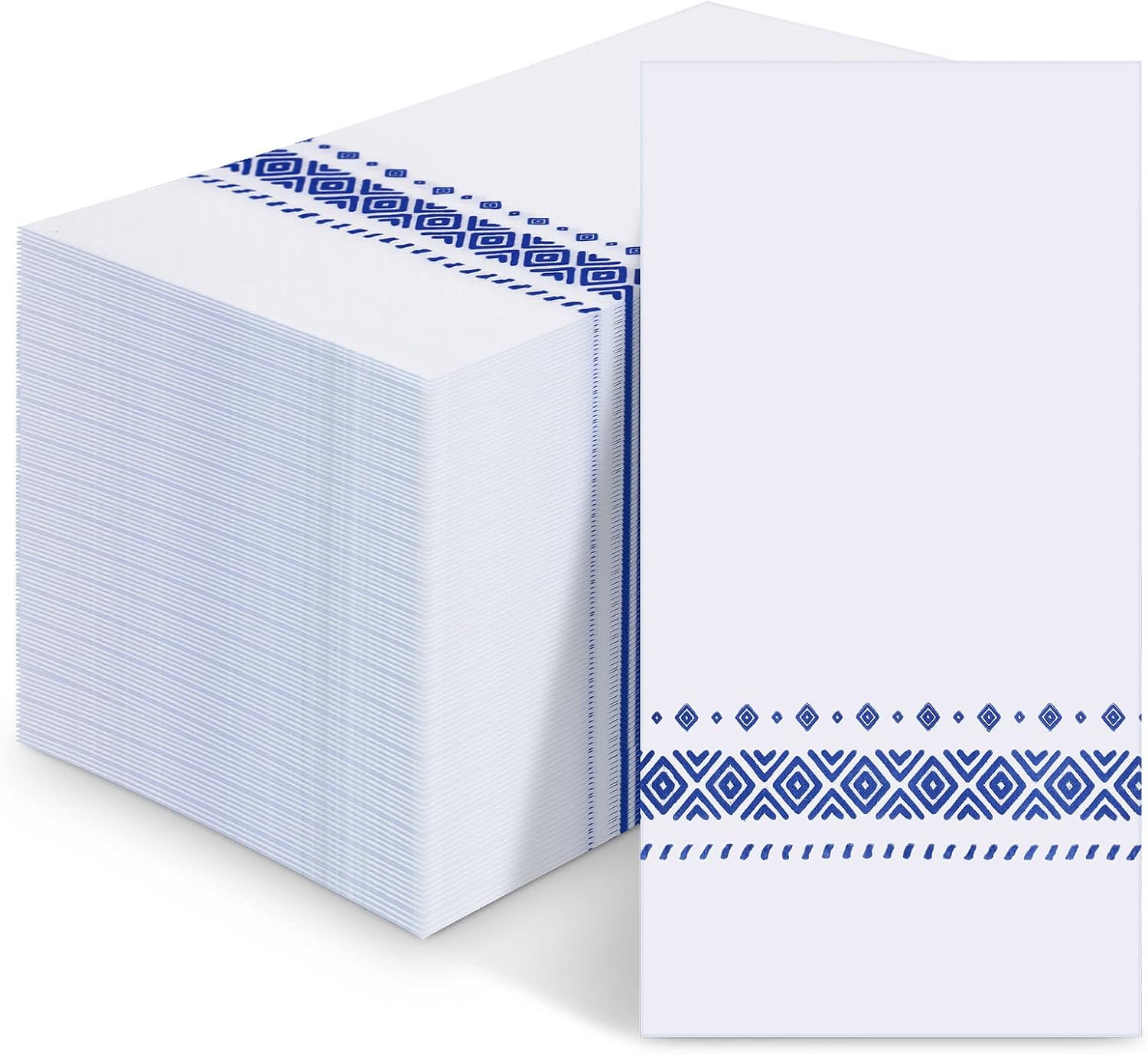 Spiareal 200 Pack Disposable Paper Napkins, 17"x 12"bathroom Paper Towels for Guest, Soft Dinner Napkins Absorbent Decorative for Kitchen Wedding Christmas Birthday Parties or Events Supply(Blue)