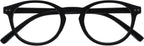 OPULIZE ZEN Reading glasses for Women Men,Scratch Resistant Round frame with Spring Hinges, Smooth Matte Black +1 (Pack of 1)