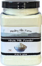 Whole milk powder By Medley Hills Farm in Reusable Container 1 lb. - Great dry milk powder for baking - Product of USA