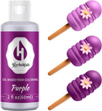 Purple Oil Based Food Coloring – 2 fl oz Professional Grade Concentrated Oil Food Dye for Melting Chocolate, Candy Melts, Cake Pops, Strawberries & Baking