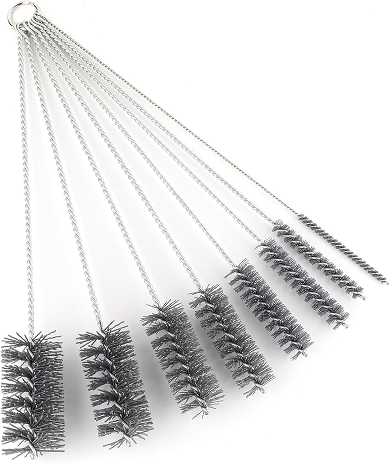 16 Inch Extra Long Pipe Cleaning Brush Set Abrasive Filament, 8 Piece Variety Pack for Removal of Rust, Corrosion, Paint, Etc.