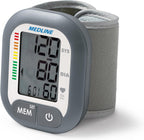 Medline Digital Wrist Blood Pressure Monitor, Wearable, Digital LCD Display, Stores Up To 60 Readings, Batteries Included