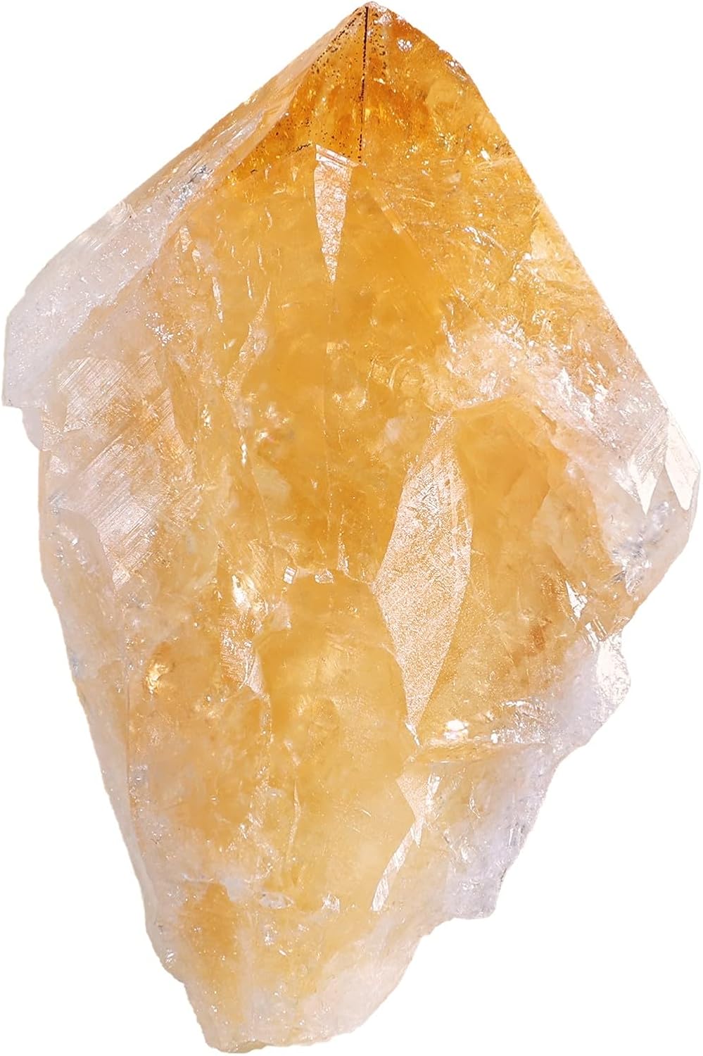 mookaitedecor Natural Raw Citrine Crystal Points, Irregular Rough Yellow Quartz Stone Mineral Specimen for Healing and Home Decor, 101-200g
