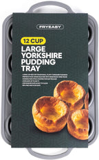Yorkshire Pudding Tray Silicone Non Stick 12 Cup – Deep Yorkshire Pudding Pan for Oven, Deep Silicone Large Baking Tray for Perfect Giant Yorkshire Puddings Every Roast Dinner, Also for Muffins & Pies