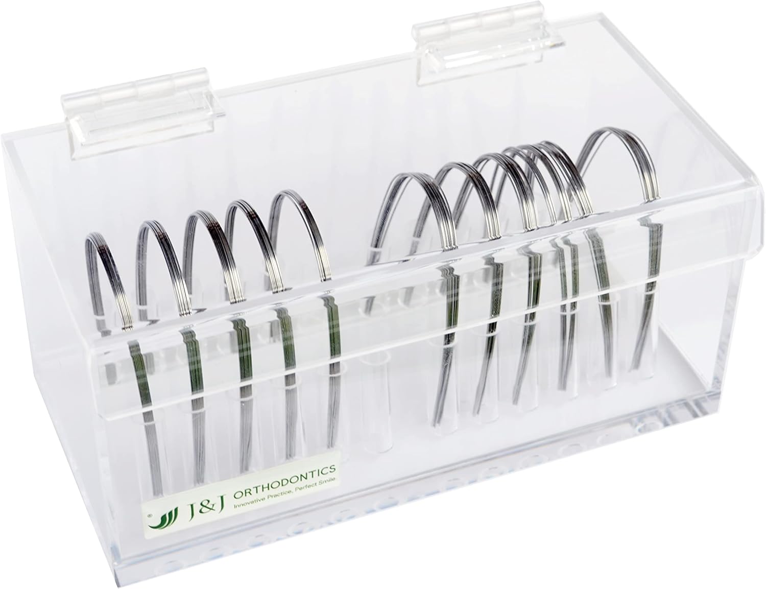 J&J Ortho Orthodontic Arch Wire Holder Organizer Box with Lid (12 sizes)