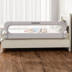 Folding Bed Rail for Toddlers,Baby Bed Rail Guard with Reinforced Anchor Safety System,Fit Bunk,Full Size,Queen,King,Twin(Grey,71"x23.6")