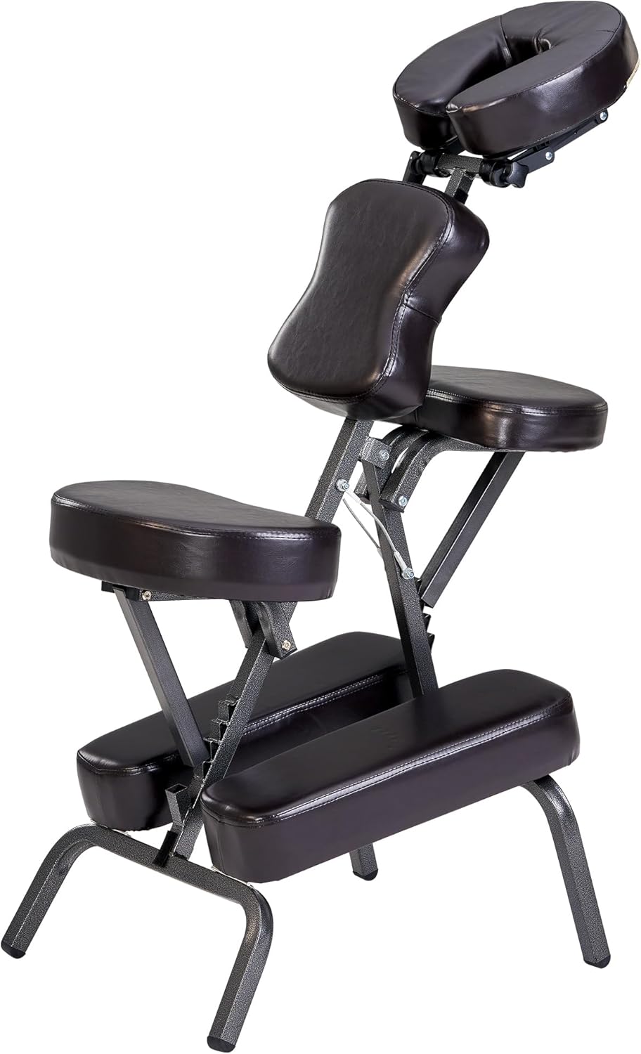 Master Massage Bedford Full Body Portable Massage Chair – Lightweight Folding Tattoo & Salon Chair with Adjustable Height, Face Cradle, Carrying Case (Coffee)