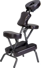 Master Massage Bedford Full Body Portable Massage Chair – Lightweight Folding Tattoo & Salon Chair with Adjustable Height, Face Cradle, Carrying Case (Coffee)