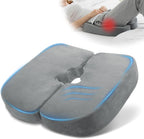 GAB Memory Foam Bed Sore Cushions for Butt, Adjustable Tailbone Pain Relief Cushion (16–20”) for Long Sitting & Sleeping, Donut Pillow for Tailbone, Designed for Bedbound Patient Care (Gray)