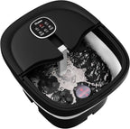 HOSPAN Collapsible Foot Spa Electric Rotary Massage, Foot Bath with Heat, Bubble, Remote, and 24 Motorized Shiatsu Massage Balls. Pedicure Foot Spa for Feet Stress Relief