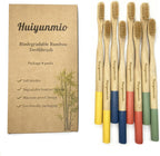 8 Pack Bamboo Toothbrushes - Soft Bristles, BPA Free, Eco-Friendly Natural Wooden Toothbrushes for Adults & Family, Zero Waste Compostable Handle