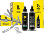 Beard Club Straight Razor for Men & Premium Shaving Gel for Men – Hydrating Mens Shave Cream for Sensitive Skin & Navajas Para Barbero - Barber Straight Edge Razor Kit, 5 Blades, Cedar Scent Gift Kit