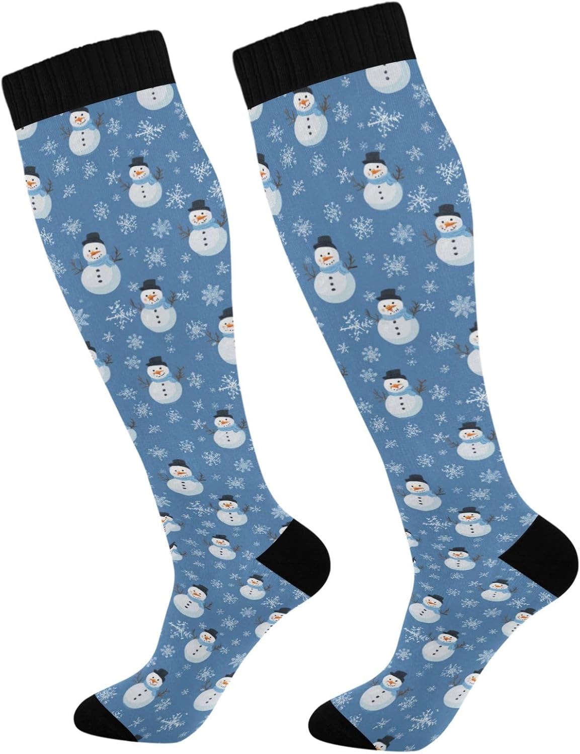Wusikd Heartbeat Symbol Compression Socks for Women and Men Circulation Black Long Socks for Athletic Running 1
