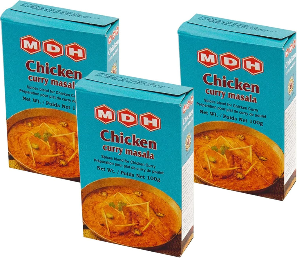 MDH Chicken curry Masala 100g (Pack of 3)– Instant Spicy Chicken curry Masala - Makes Your Food Delicious - Enhances the flavours of the meal