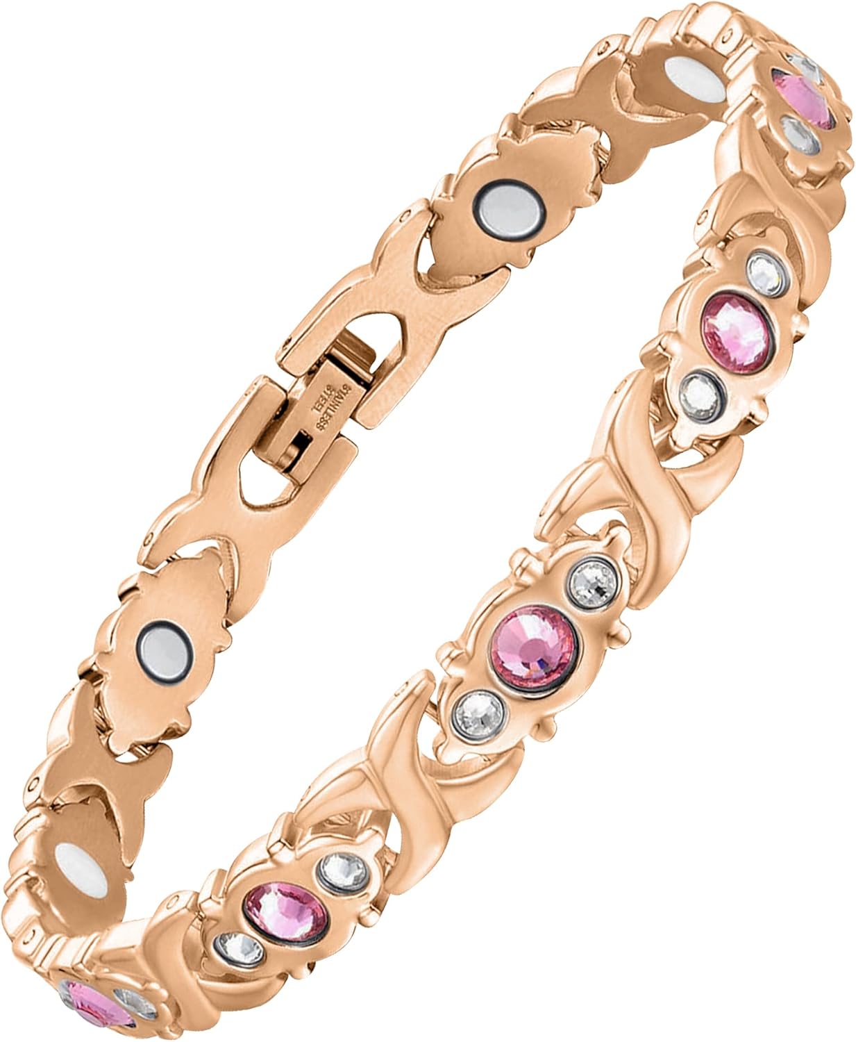 Jecanori Magnetic Bracelet for Women- 3500 Gauss Ultra Strength Magnets Bracelet Include Removal Tool,Ideal Gift