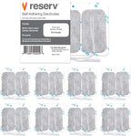 reserv 2" x 4" Rectangle Premium Re-Usable Self Adhesive Electrode Pads for TENS/EMS Unit, Fabric Backed Pads with Premium Gel (Latex Free)(16 Electrodes)