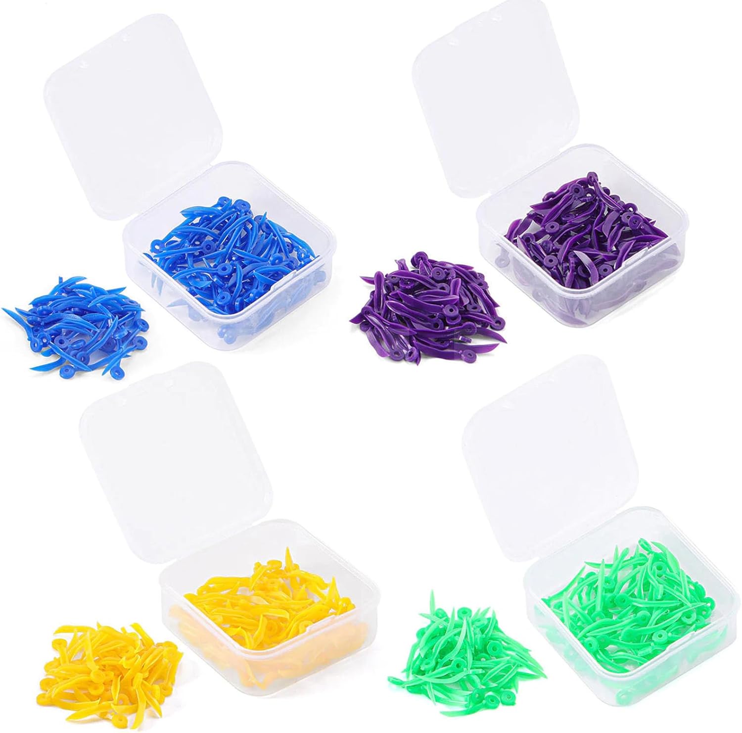 LA MIERE 400/Boxes Diastema Wedges, Disposable Plastic Poly-Wedges Dental Fixing Wedge with Hole, Included: L, M, S, Super Small