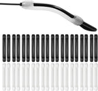 20 pairs Eyeglasses Ear Grip, Soft Silicone Temple Tip Grips for Glass, Nose Pads for Glasses Anti Slip Elastic Holder Retainers for Spectacle Sunglasses Reading Glasses Eyewear(Black+White)