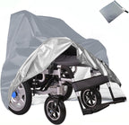 Wheelchair Cover Waterproof Electric Wheelchair Covers for Indoor and Outdoor Travel, 210D Oxford Mobility Scooter Cover for Storage, Prevent Rain Wind Dust Dirt Snow Sun 40x30x40 Inch (Grey)