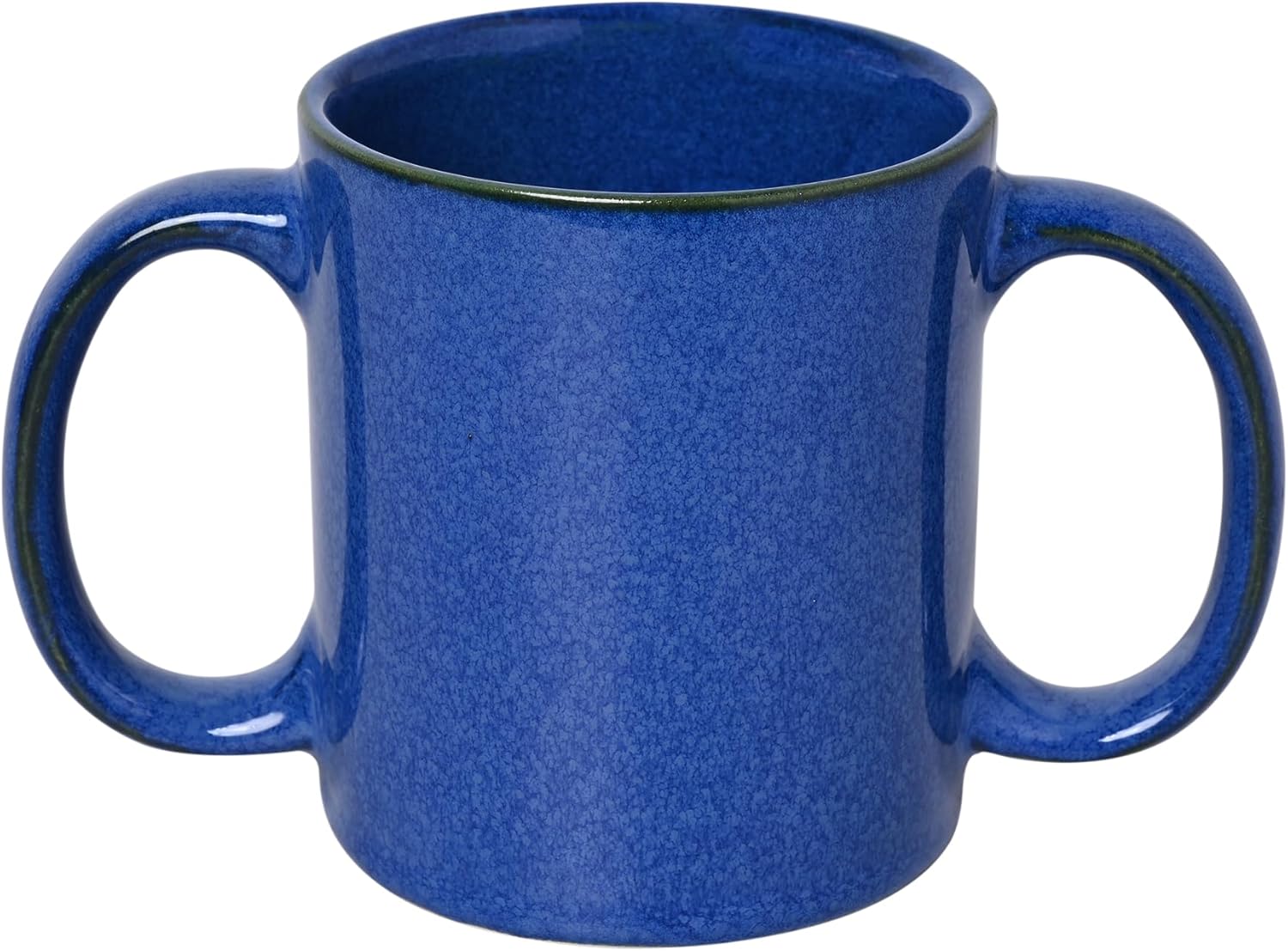 HealthGoodsIn Dual Handle Mug (Double Grip Mug) to Aid Tremors, 11.83 US Fl. Oz. (350 Ml) (Elegant Blue)